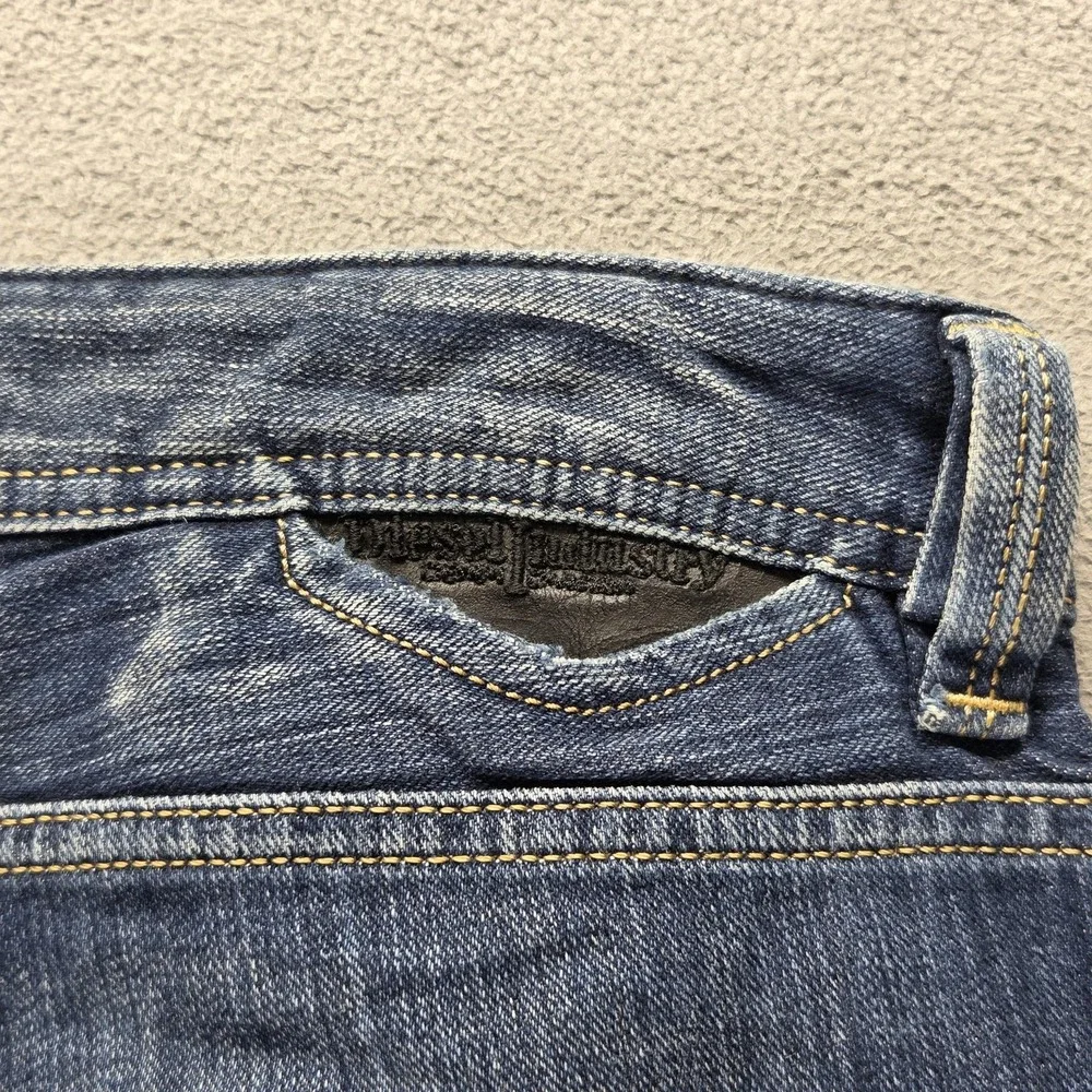 Diesel Jeans Mens 32x32 Blue Heeven Slim Tapered Made in Italy Button Fly 008II